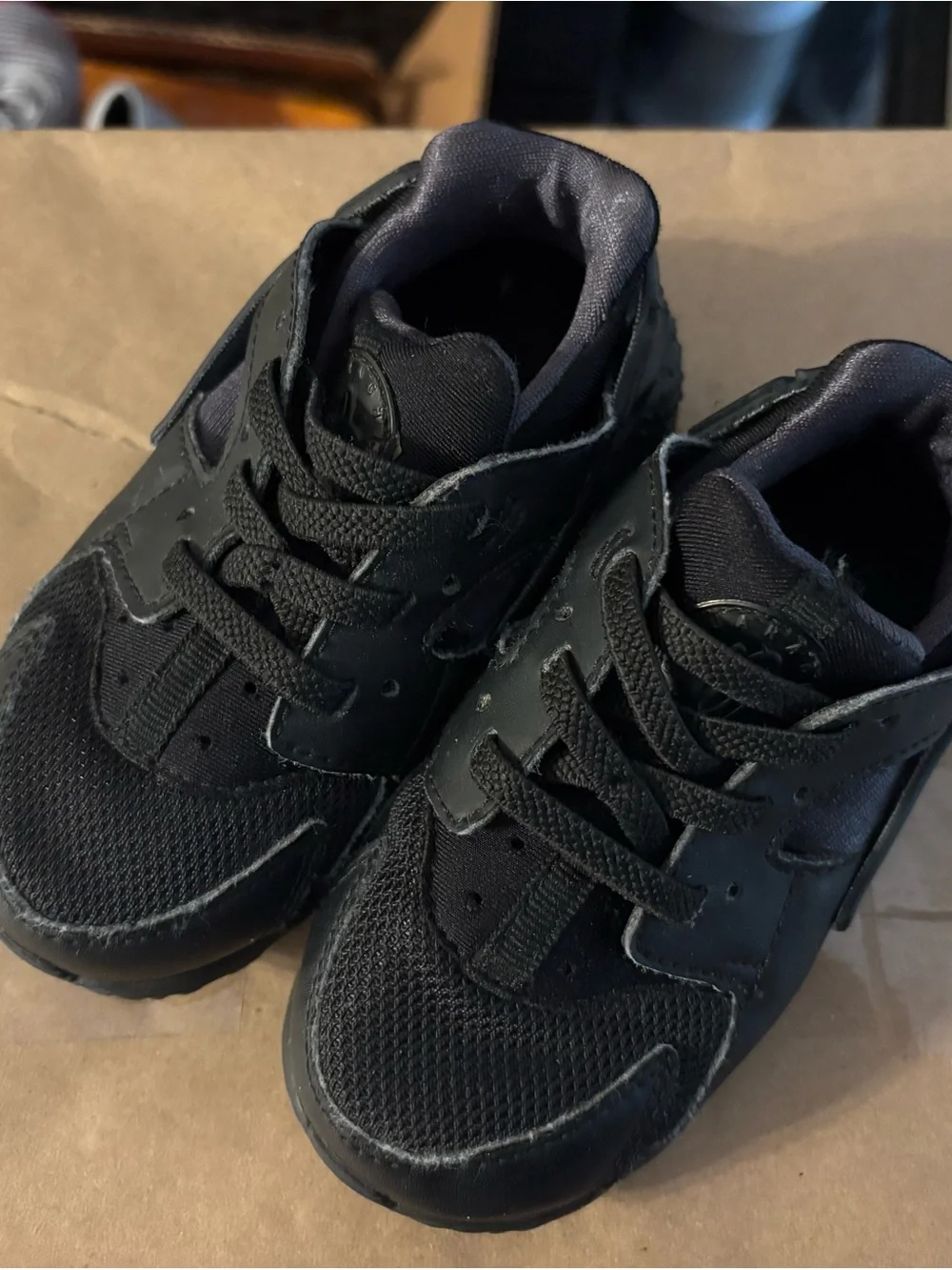 Nike Kids' Huarache Run TD - Triple Black